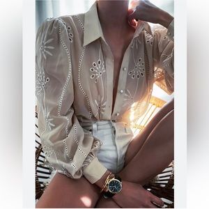 Beige blouse - size XS